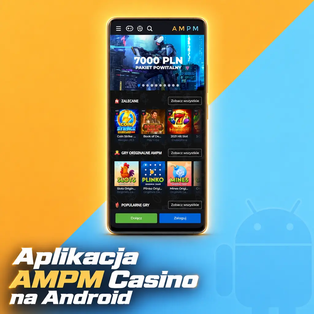 Aplikacja AMPM Casino na Android – pobierz plik APK i zainstaluj kasyno na telefonie z systemem Android 8.0 lub nowszym