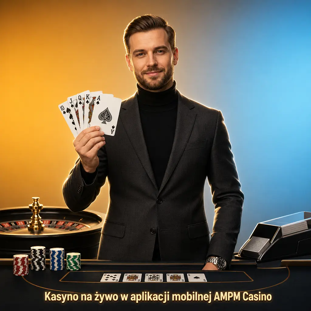 Kasyno na żywo w aplikacji mobilnej AMPM Casino z krupierami HD i popularnymi stołami jak Lightning Roulette czy Crazy Time.