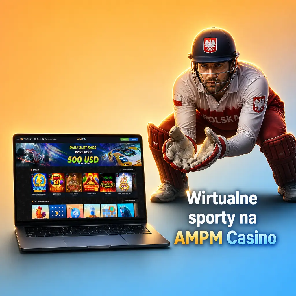 Wirtualne sporty na AMPM Casino – piłka nożna, wyścigi konne, koszykówka, wyścigi psów i tenis dostępne całą dobę