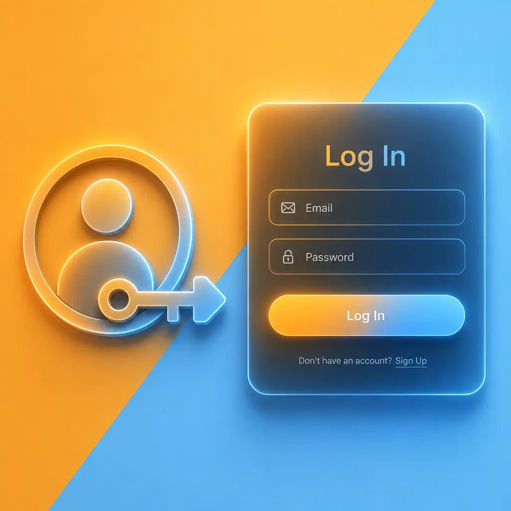Ekran logowania do konta AMPM Casino z polami na e-mail i hasło oraz przyciskiem Zaloguj się