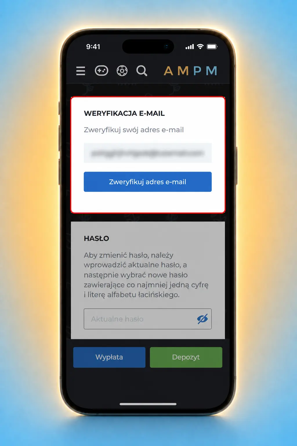 Instrukcja krok po kroku stawiania pierwszego zakładu sportowego na AMPM Casino w Polsce